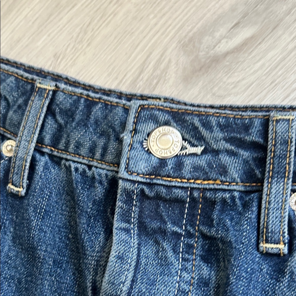 Topshop Dark Denim Pencil Skirt - Picture 3 of 8